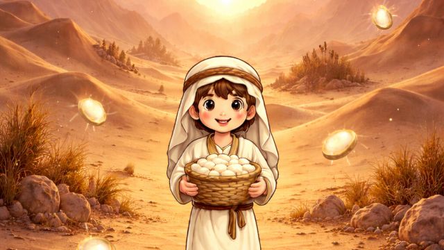 Manna game screenshot - pixel art biblical adventure